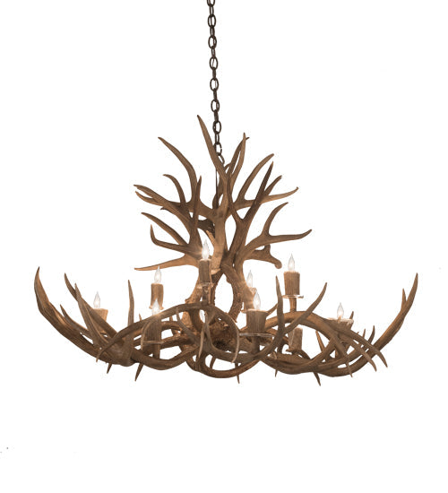 Meyda 45" Long Antlers Mule Deer 10 Light Chandelier- 200459