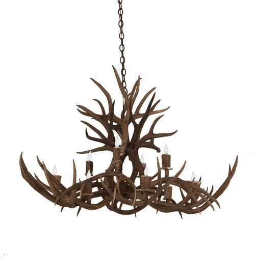 Meyda 45" Long Antlers Mule Deer 10 Light Chandelier- 200459