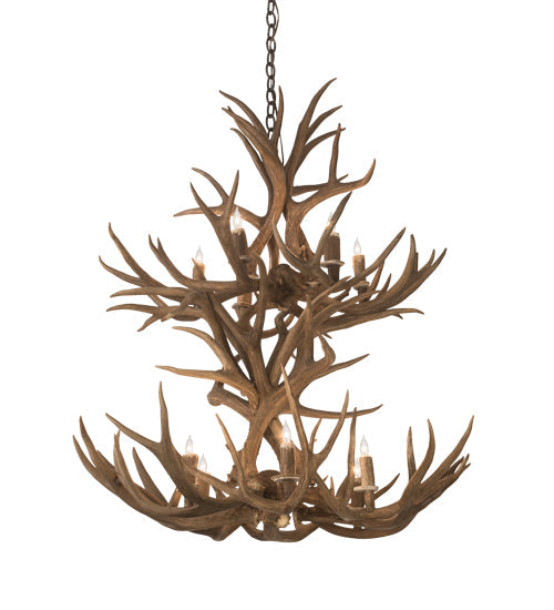 Meyda 36" Wide Antlers Mule Deer 12 Light Chandelier- 200461