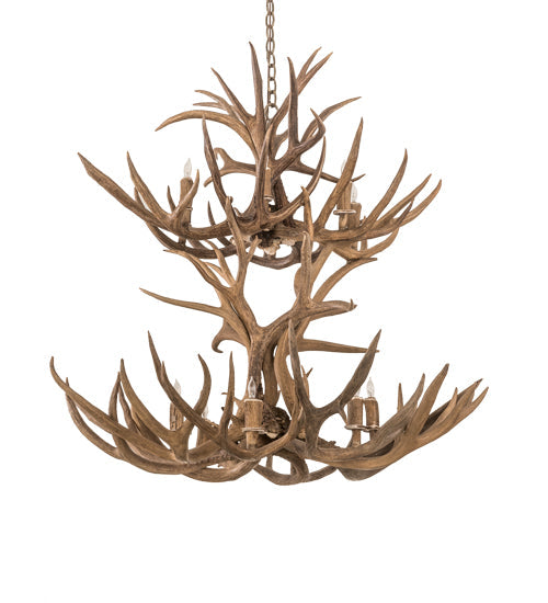 Meyda 42" Wide Antlers Mule Deer 12 Light Chandelier- 200463