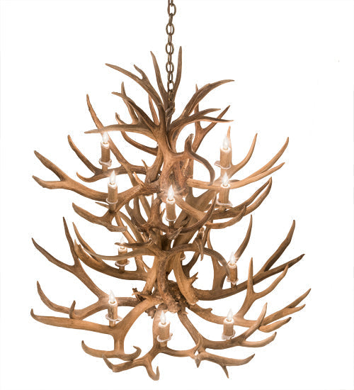 Meyda 42" Wide Antlers Mule Deer 12 Light Chandelier- 200463