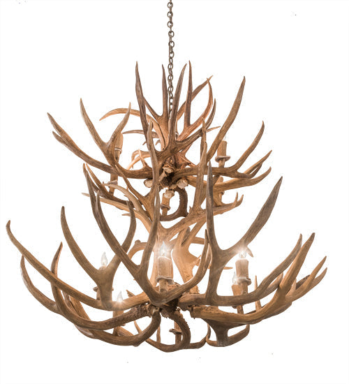 Meyda 42" Wide Antlers Mule Deer 12 Light Chandelier- 200463