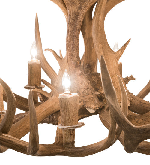 Meyda 42" Wide Antlers Mule Deer 12 Light Chandelier- 200463