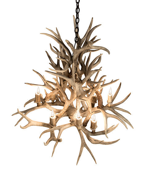 Meyda 38" Wide Antlers Mule Deer 8 Light Chandelier- 200465