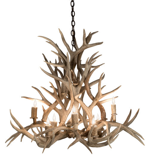 Meyda 38" Wide Antlers Mule Deer 8 Light Chandelier- 200465