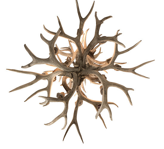 Meyda 38" Wide Antlers Mule Deer 8 Light Chandelier- 200465