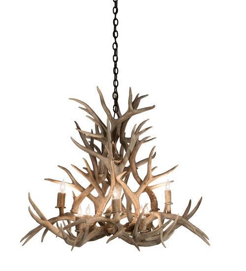 Meyda 38" Wide Antlers Mule Deer 8 Light Chandelier- 200465