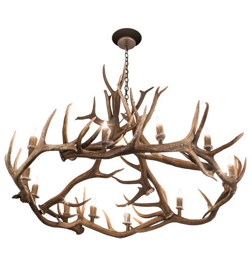 Meyda 56" Wide Antlers Elk 12 LT Chandelier- 200468