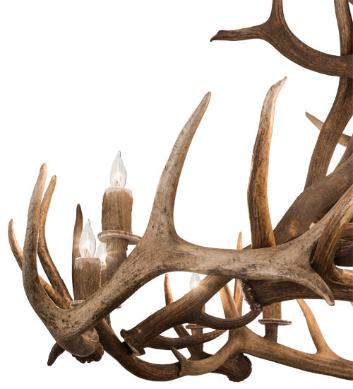 Meyda 56" Wide Antlers Elk 12 LT Chandelier- 200468