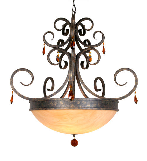 Meyda 36" Wide Serratina Chandelier 200730