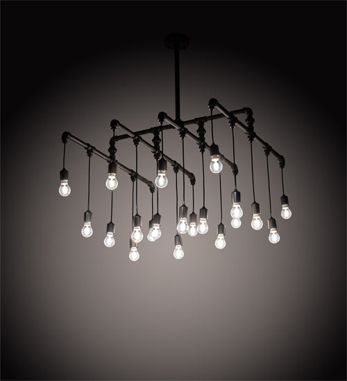 Meyda 36" Square PipeDream Alva 20 Light Cascading Pendant 201071