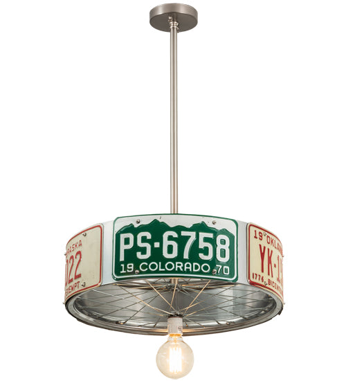 Meyda 22" Wide StatePlate Pendant 201074