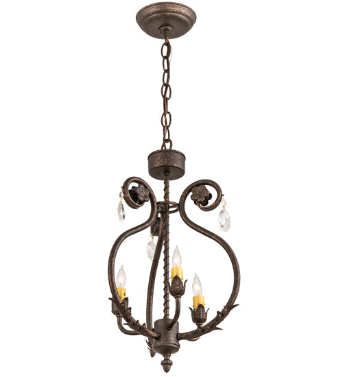 Meyda 12" Wide Antonia 3 Light Chandelier- 204679