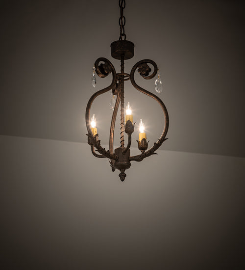 Meyda 12" Wide Antonia 3 Light Chandelier- 204679