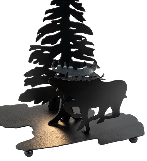 Meyda 13" High Moose Through the Trees Table Base 20496