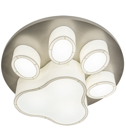 Meyda 48" Wide Msu Pawprints Flushmount- 211317