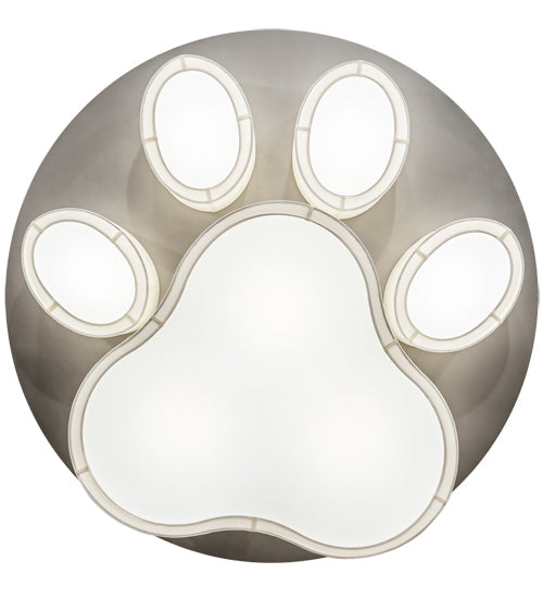 Meyda 48" Wide Msu Pawprints Flushmount- 211317