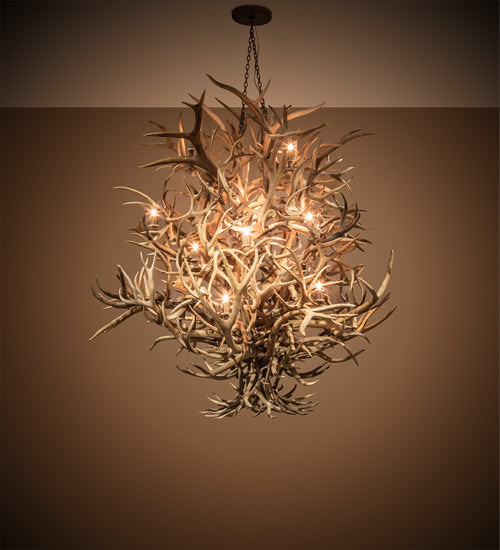 Meyda 84" Wide Antlers 16 Light Chandelier- 212261