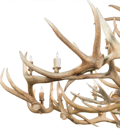 Meyda 84" Wide Antlers Elk & Mule Deer 18 Light Chandelier- 212267