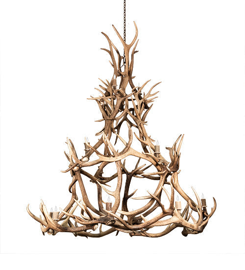 Meyda 72" Wide Antlers Elk 16 Light Chandelier- 212273