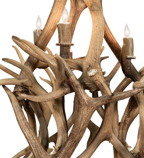 Meyda 72" Wide Antlers Elk 16 Light Chandelier- 212273