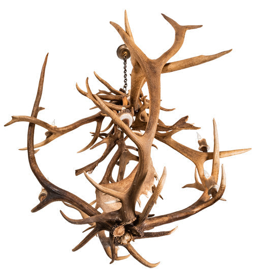 Meyda 55" Wide Antlers Elk & Fallow Deer 10 Light Chandelier- 212275