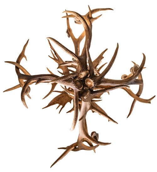 Meyda 55" Wide Antlers Elk & Fallow Deer 10 Light Chandelier- 212275