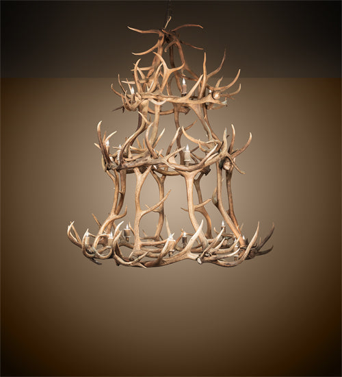 Meyda 70" Wide Antlers Elk 18 Light Chandelier- 212276