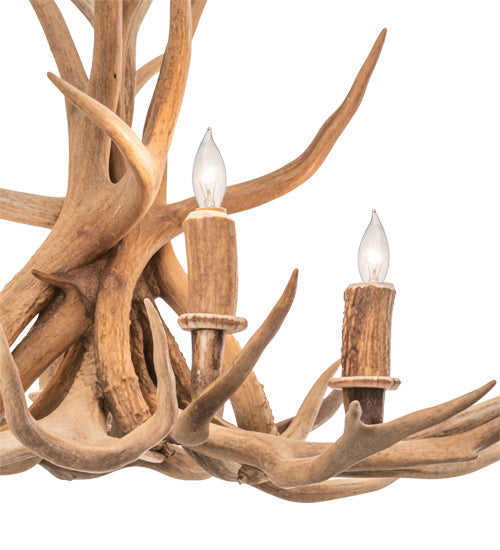 Meyda 29" Wide Antlers Mule Deer 4 Light Chandelier- 213675