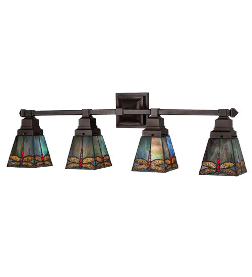 Meyda 37" Wide Prairie Dragonfly 4 Light Vanity Light '214031