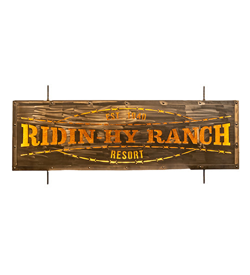 Meyda 79" Wide Ridin Hy Personalized Sign- 214361