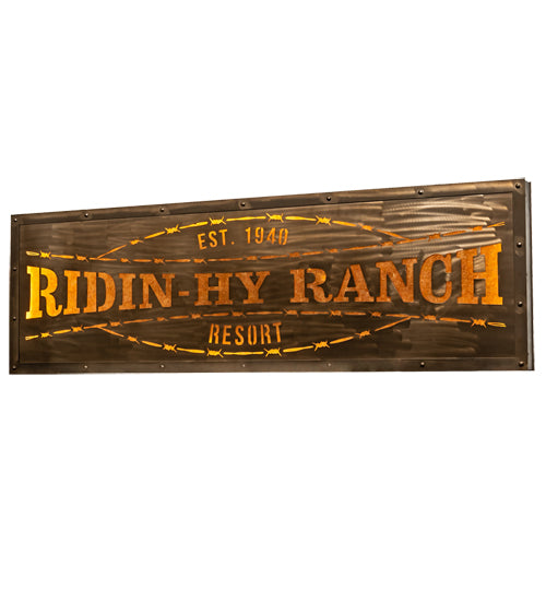 Meyda 79" Wide Ridin Hy Personalized Sign '214361