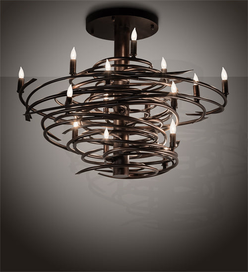 Meyda 36" Long Cyclone 15 Light Chandelier '214928