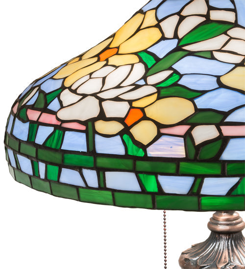 Meyda 18" Wide Jasmine Flower Table Lamp- '216944