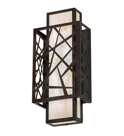 Meyda 8" Wide Quadrato Rich Umador Wall Sconce- 217647