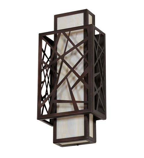 Meyda 8" Wide Quadrato Rich Umador Wall Sconce- 217647