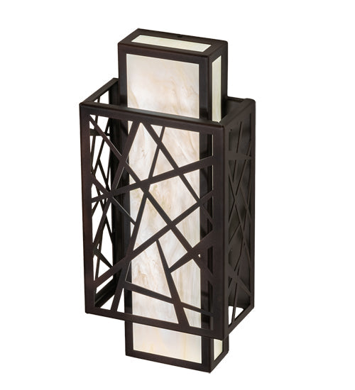 Meyda 8" Wide Quadrato Rich Umador Wall Sconce- 217647