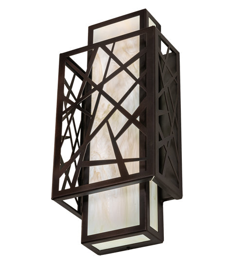 Meyda 8" Wide Quadrato Rich Umador Wall Sconce- 217647