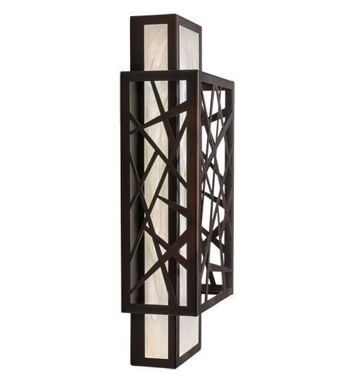 Meyda 8" Wide Quadrato Rich Umador Wall Sconce- 217647