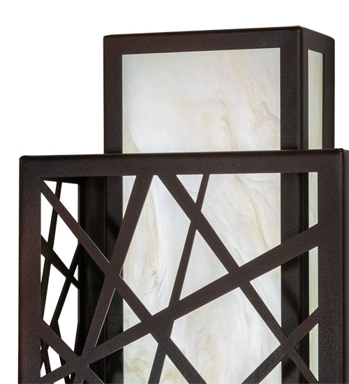 Meyda 8" Wide Quadrato Rich Umador Wall Sconce- 217647