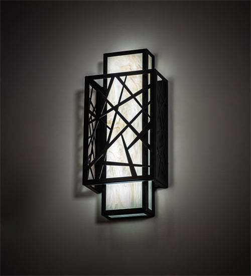 Meyda 8" Wide Quadrato Rich Umador Wall Sconce- 217647