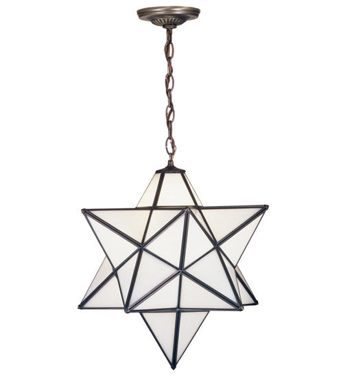 Meyda 18" Wide Moravian Star White Pendant '21842