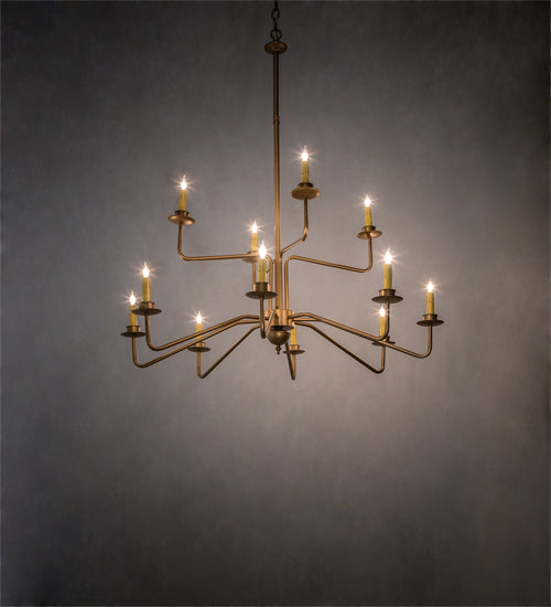 Meyda 42" Wide Yanis 12 Light Two Tier Chandelier '220461