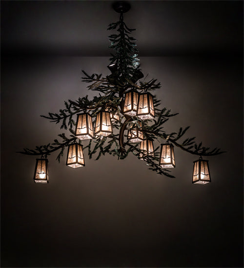 Meyda 52" Long Pine Branch Valley View 12 Light Chandelier '220711