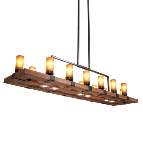 Meyda 72" Long Grand Terrace 14 Light Oblong Chandelier- 220740