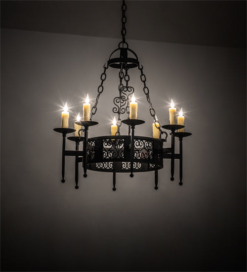 Meyda 28" Wide Toscano 8 Light Chandelier 228282