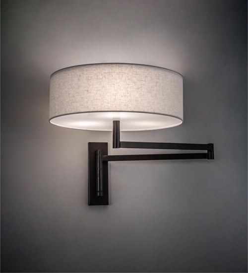 Meyda 30" Wide Cilindro Textrene Wall Sconce 228503