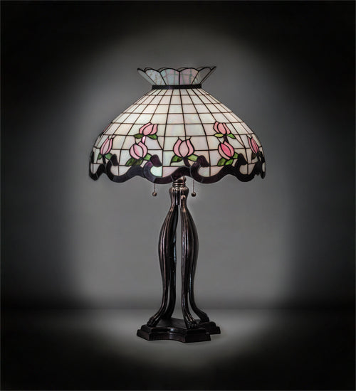 Meyda 32" High Roseborder Table Lamp - 228791