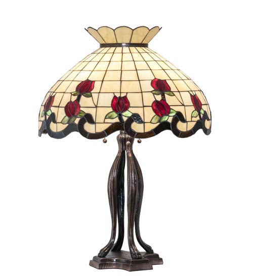 Meyda 32" High Roseborder Table Lamp - 228801