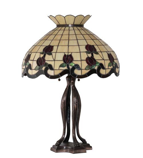 Meyda 32" High Roseborder Table Lamp - 228801